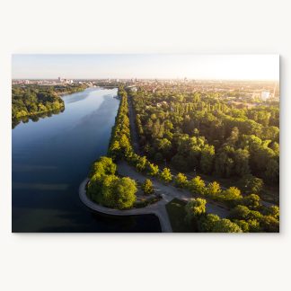 Green Hannover Wandbild Maschsee von oben